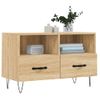 Mueble Para Tv Madera Contrachapada Roble Ahumado 80x36x50 Cm