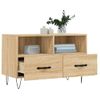 Mueble Para Tv Madera Contrachapada Roble Ahumado 80x36x50 Cm