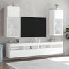 Mueble Para Tv Con Luces Led Blanco 40,5x30x90 Cm