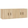 Muebles Para Tv De Pared 2 Unidades Roble Sonoma 57x34,5x40 Cm