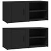 Muebles Para Tv 2 Unidades Madera Contrachapada Negro 80x31,5x36 Cm