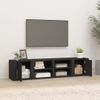 Muebles Para Tv 2 Unidades Madera Contrachapada Negro 80x31,5x36 Cm