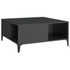 Mesa De Centro Madera Contrachapada Negro 80x80x36,5 Cm