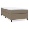 Estructura De Cama Box Spring Tela Gris Taupe 90x200 Cm