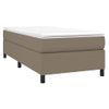 Estructura De Cama Box Spring Tela Gris Taupe 90x200 Cm