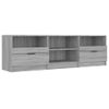 Mueble De Tv Madera Contrachapada Gris Sonoma 150x33,5x45 Cm