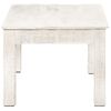 Mesa De Centro De Madera De Mango Maciza Blanca 110x60x45 Cm