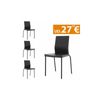 Conjunto 4 Sillas De Comedor Paris  (color: Negro)