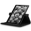 Funda Para Tablet Huawei Mediapad T3 10 9.6" - Giratoria 360º De Cuero Sintético - Smart Cover Completo Y Plegable Color Negro + Cristal Templado