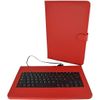 Theoutlettablet® Funda Para Tablet Con Teclado Extraible , Incluye La Tecla "ñ" Con Conexión Type-c ( Compruebe La Conexión De Su Tablet) Color Rojo