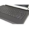 Funda Con Teclado Extraíble En Español (incluye Letra Ñ) Type-c Compatible Co Tablet Samsung Galaxy Tab A8 (2021) 10.5" Sm X200 / X205 Color Negro