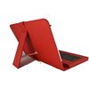 Theoutlettablet® Funda Con Teclado Extraíble En Español (incluye Letra Ñ) Para Bq Aquaris M10 / Bq Edison 3 / Wolder Mitab 10.1" / Woxter 10.1" / Samsung Galaxy Tab A 10.1"  Color Rojo