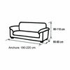 10xdiez Funda Sofa 3 Plazas Glamour | (granate  )