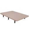 Base Tapizada 80x200 Cm, 5 Refuerzos Transversales, Tubo 40x30 Mm, Tejido 3d Transpirable, 6cm Grosor. Color Beige. 6 Patas Incluidas