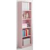 Estantería Juvenil Rosa Pastel Librería Infantil 5 Estantes 52x25x180 Cm