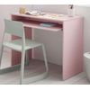 Mesa Escritorio Color Rosa Pastel Bandeja Extraíble 90x54x79 Cm