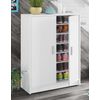 Mueble Zapatero Cisa Color Blanco Armario Auxiliar 6 Estantes 75x36x101 Cm