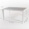 Mesa Para Exterior Extensible 160/210 Cm | Estructura De Aluminio Color Blanco Con Cristal Grueso Y Templado Color Taupé