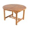 Mesa Para Jardín Extensible 120/180 Cm De Madera Teca Grado A | Redonda