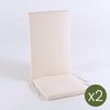 Pack De 2 Cojines Para Sillones De Jardín Reclinables Color Beige | Repelente Al Agua  Y Desenfundable  | Tamaño 114x48x5 Cm