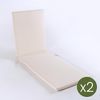 Pack De 2 Cojines Para Tumbona Color Beige | Repelente Al Agua Y Desenfundable  | Tamaño 196x60x5 Cm