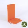 Pack De 6 Cojines Color Naranja Para Sillones De Jardín Reclinables | Repelente Al Agua | Desenfundable | Tamaño 114x48x5 Cm