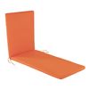 Cojín Color Naranja Para Tumbona De Exterior | Repelente Al Agua | Desenfundable | Tamaño 196x60x5 Cm