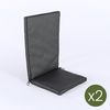 Pack De 2 Cojines De Textilene Color Negro Para Sillas De Exterior Reclinables | Tela Antimanchas | Desenfundable | Tamaño 114x48x5 Cm