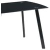 Mesa Fija Vidrio Cristal Negro Salón Algar Comedor Patas Negras Estilo Moderno 120x80x76