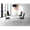 Pack 4 Sillas Laci Estilo Moderno Negras Comedor Salón Polipiel Cromadas 101x51x45