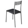 Pack 4 Sillas Color Negro Cocina Costa Estilo Moderno Patas Gris 86x47x41