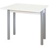 Mesa Blanca Plegable Cocina Mijas Cajón Funcional Patas Gris Plata 80x40-80