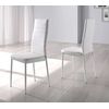 Pack 2 Sillas Clady Comedor Salon Blanco Moderno Cocina Estilo Contemporaneo Polipiel  98x47x41