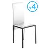 Pack 4 Sillas Saona Blanco Polipiel Estilo Contemporaneo Comedor Salon Cocina Modernas 97x51x42