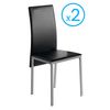 Pack 2 Sillas Saona Negro Comedor Cocina Estilo Contemporaneo Polipiel Salon Modernas 97x51x42