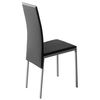 Pack 4 Sillas Comedor Salon Estilo Contemporaneo Saona Negro Cocina Modernas Polipiel 97x51x42