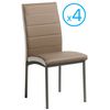 Pack 4 Sillas Meli Camel Estilo Contemporaneo Comedor Salon Polipiel Modernas Cocina 92x54x45