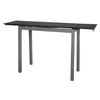 Mesa Cocina Extensible Cristal Templado Color Negro Estilo Moderno Comedor 85-135x76x40