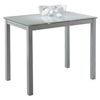 Mesa Cocina Cristal Extensible Color Blanco Estilo Moderno Comedor 100-140x76x60