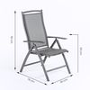 Pack De 2 Sillones Reclinables Para Exterior De Aluminio Antracita Y Textilene | Tamaño: 60x76x110 Cm |