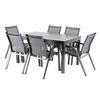 Conjunto Para Exterior De Mesa Extensible 152/210 Cm Y 6 Sillones Reforzados | Aluminio Color Antracita |