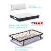 Pack Colchon Flex Dormilon Metropoli Visco 80x182 + Somier Con Patas + Almohada Hipoalergenica