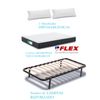 Pack Colchon Flex Dormilon Metropoli Visco 135x182 + Somier Con Patas+ 2 Almohadas Hipoalergenicas