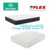 Pack Colchon Flex Dormilon Town Pocket 135x190 +  Canape Abatible Reforzado Blanco + 2 Almohadas Hipoalergenicas