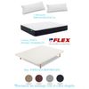 Pack Colchon Flex Dormilon Town Pocket 150x190 + Base Tapizada Reforzada + 2 Almohadas Hipoalergenicas