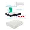 Pack Colchon Flex Dormilon Urban Visco 90x200 +  Canape Abatible Reforzado Blanco + Almohada Hipoalergenica