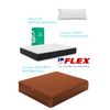 Pack Colchon Flex Dormilon Urban Visco 90x190 +  Canape Abatible Reforzado Cerezo + Almohada Hipoalergenica