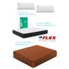 Pack Colchon Flex Dormilon Urban Visco 135x200 +  Canape Abatible Reforzado Cerezo + 2 Almohadas Hipoalergenicas