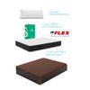 Pack Colchon Flex Dormilon Urban Visco 90x190 +  Canape Abatible Reforzado Wenge + Almohada Hipoalergenica