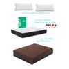 Pack Colchon Flex Dormilon Urban Visco 150x200 +  Canape Abatible Reforzado Wenge + 2 Almohadas Hipoalergenicas